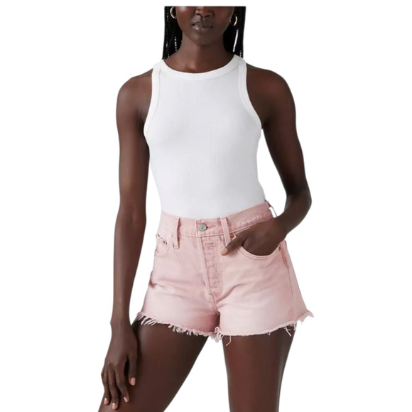 Levi's Pink Jean Shorts for Women - Picture 1 of 16